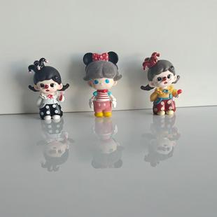 小丑妹妹萌粒系列可爱公仔包包挂件车载摆件手办盲盒手机链