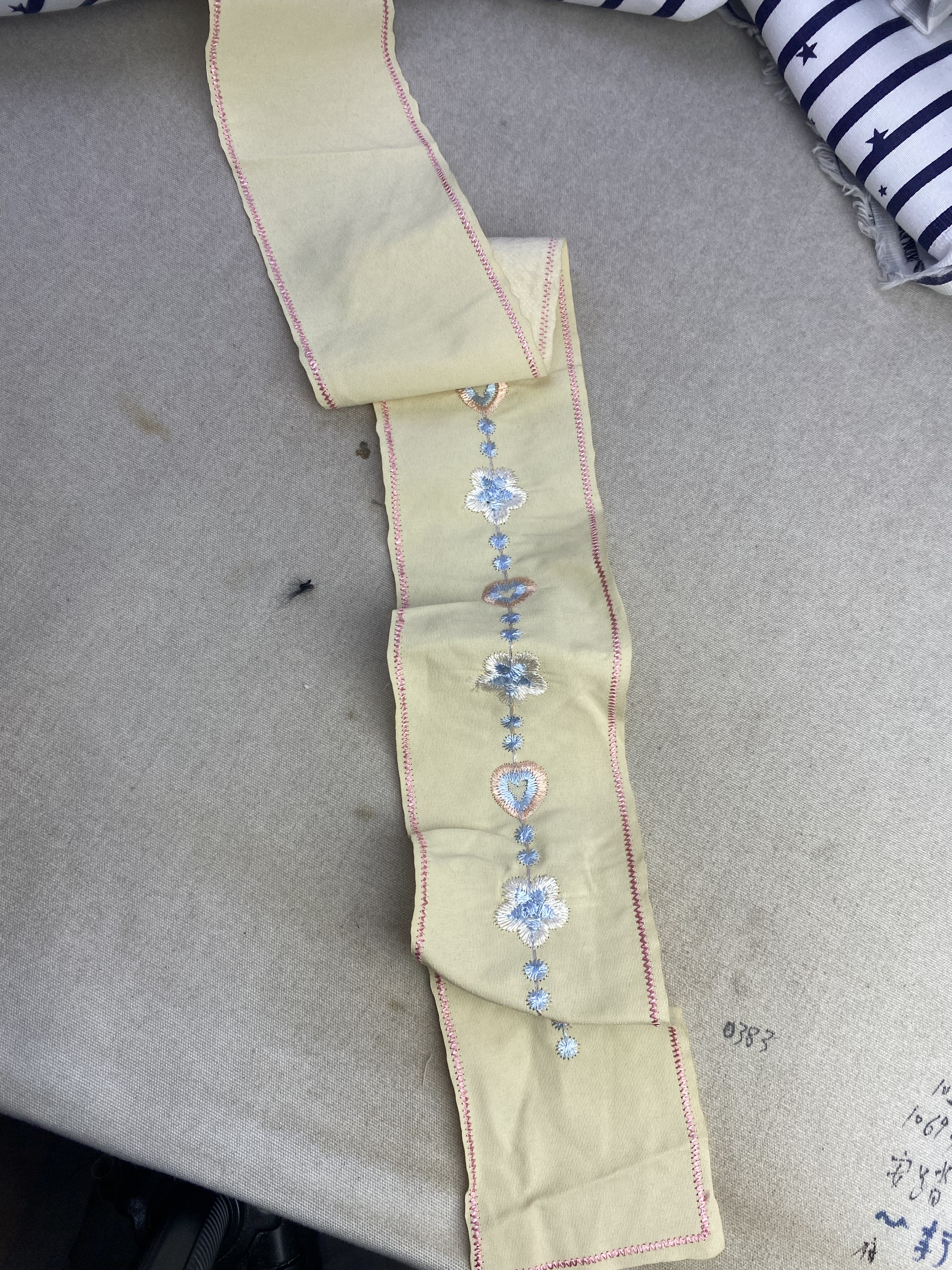 4条30元包邮5G0426汉服刺绣腰带门襟长55公分