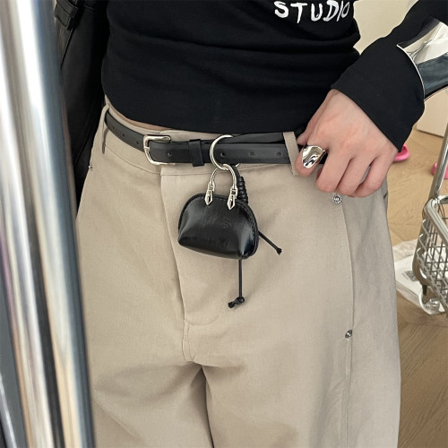 时髦miu系腰包装饰皮带腰带女士