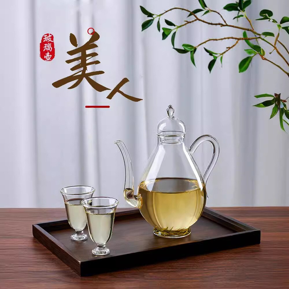加厚耐热玻璃茶具仿宋龙井壶公道杯过滤茶海仿古绿茶器分茶器执壶
