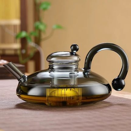 加厚财鼠壶家用花茶壶套装煮下午水果茶玻璃茶具耐热杯子北欧风轻