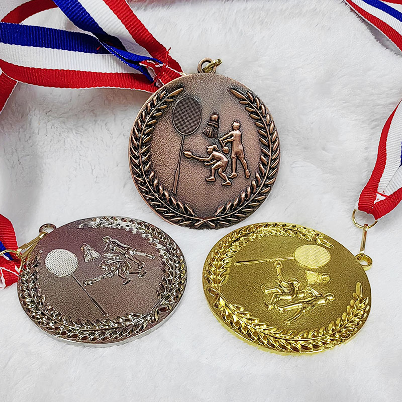 奖牌定做金属新款儿童羽毛球