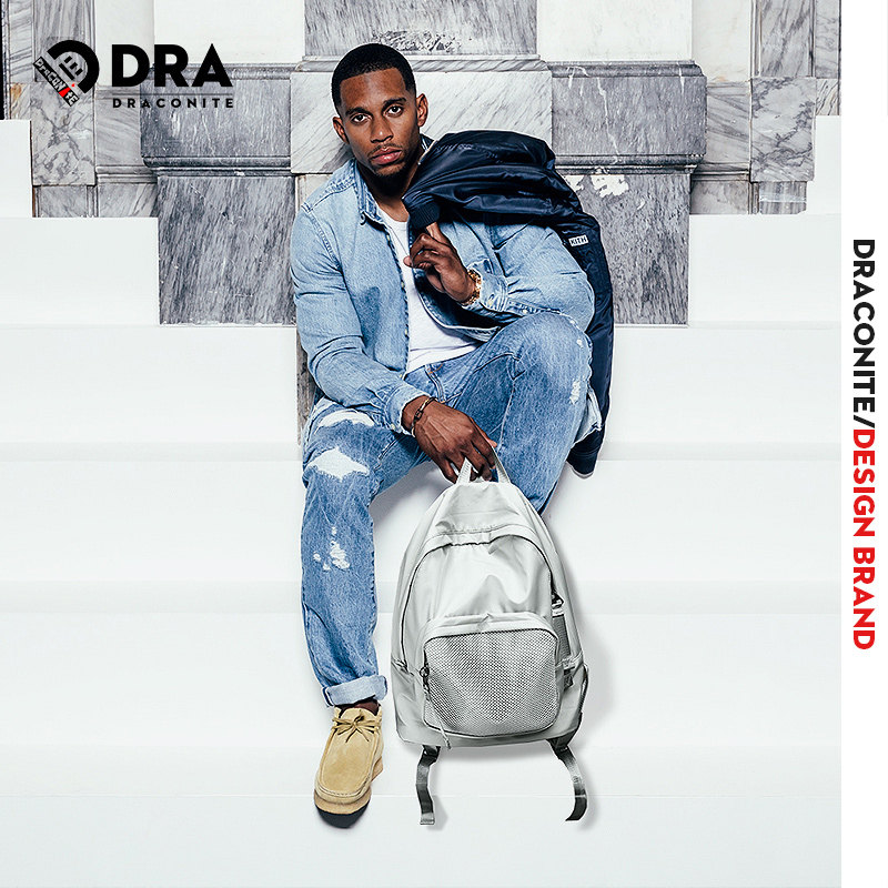 DRACONITE personality Reflective student schoolbag waterproof nylon leisure time Backpack Chaopai knapsack 11636in the Leather/Lady bags/Men's bag, Backpack  category - from Buy2taobao.com to provide professional Taobao agent buy service