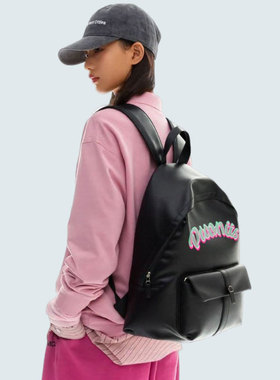 DRACONITE高中生背包女大容量双肩包皮质男大学生书包电脑通勤