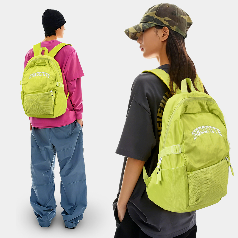 美式牛油果绿背包轻便休闲双肩包