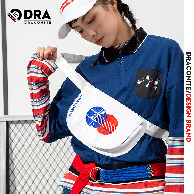 再补券：DRACONITE 男女款潮流单肩斜挎包 12233 卷后19元包邮（需用券 ）