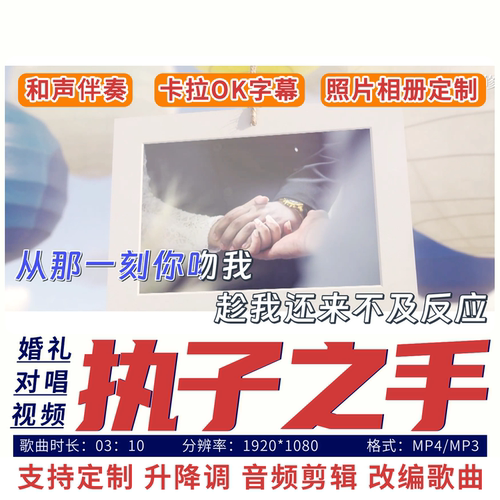 执子之手K歌伴奏定制字幕