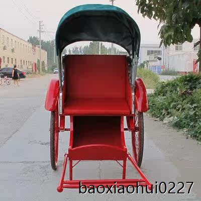 经典复古人力手拉黄包车