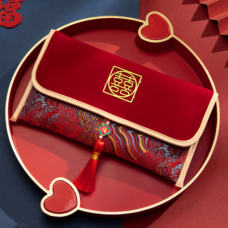 2026新款红包结婚专用高级感改口费随份子新婚婚礼万元布艺红包封
