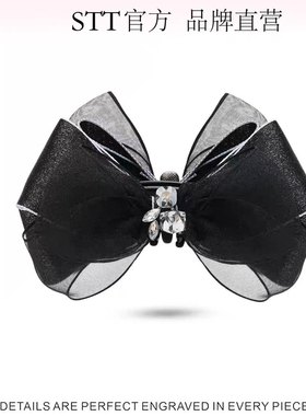 STT蝴蝶结品牌高级香蕉夹，高马尾造型夹