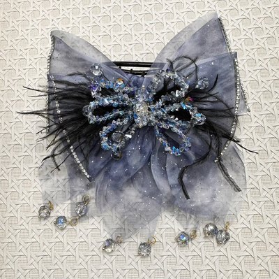 西子水晶蝴蝶结 高级薄纱  懒人夹，盘发夹