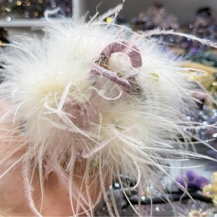 西家鸵鸟毛 高品质精美大抓夹