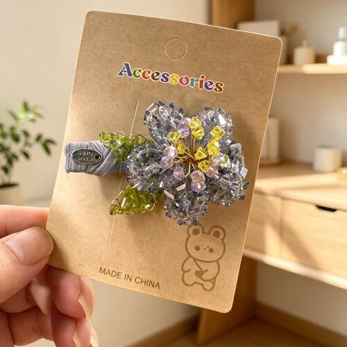 西家重工水晶花束  精品鸭夹，侧面碎发夹，特价福利