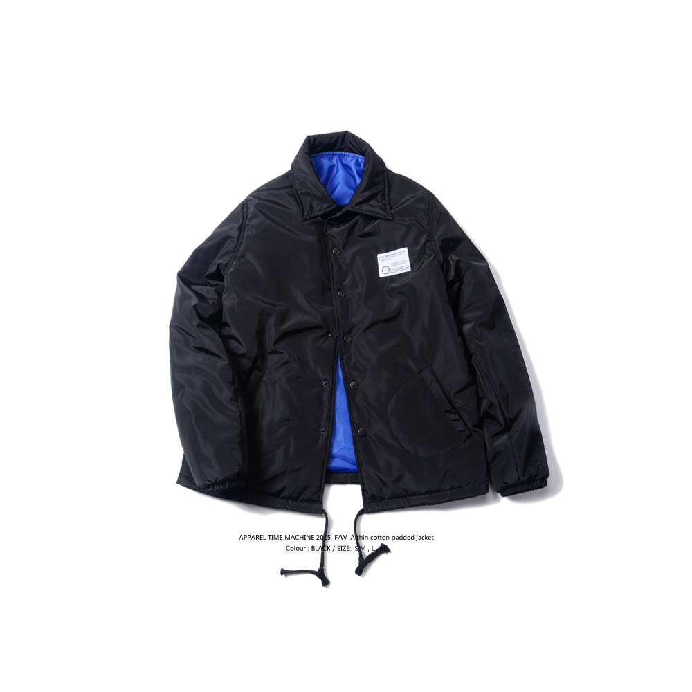 f/w padded jacket原创夹棉教练夹克棉衣 街头外套文艺男棉袄