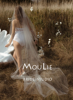 头纱新娘主婚纱长款拖尾白色结婚婚礼求婚领证高级感素纱超透高清