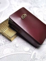 Зажигалка, бордовый защитный чехол ручной работы, делается под заказ