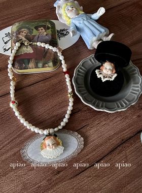 apiao原创手工制进口古董珠小众复古日系手作戒指闺蜜生日送礼佳