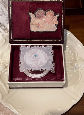 apiao原创法式复古天使爱心镶钻奥地利水晶星星吊坠磁吸手机支架