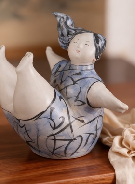 景德镇陶瓷创意复古桌面装饰摆件