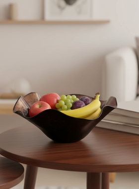 简约现代玻璃水果盘收纳摆件