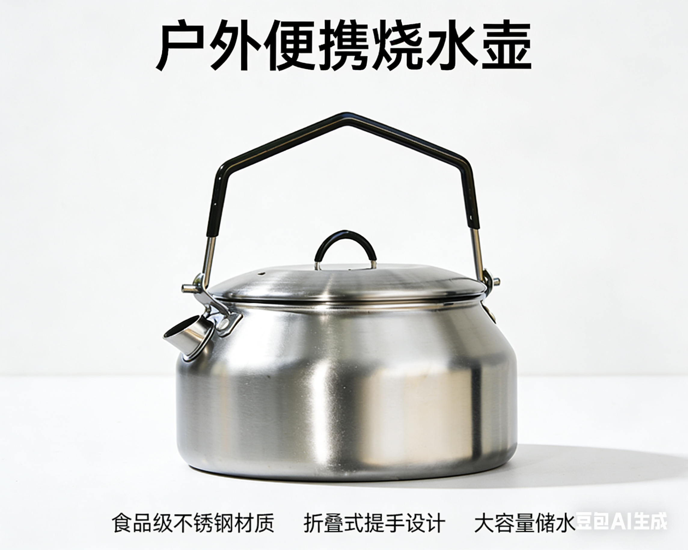 烧水壶不锈钢水壶茶壶露营户外烧水壶1L咖啡壶小壶便携茶壶泡茶壶