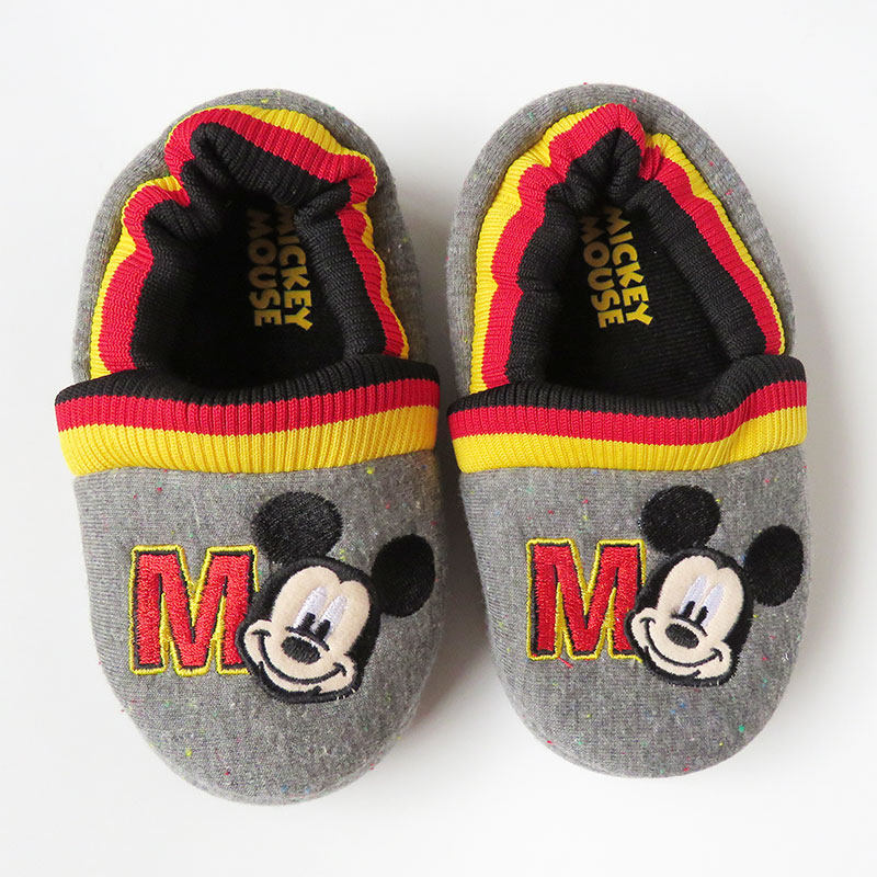 儿童卡通布面地板鞋软底居家棉拖鞋男童女童包头包跟家居鞋秋冬季