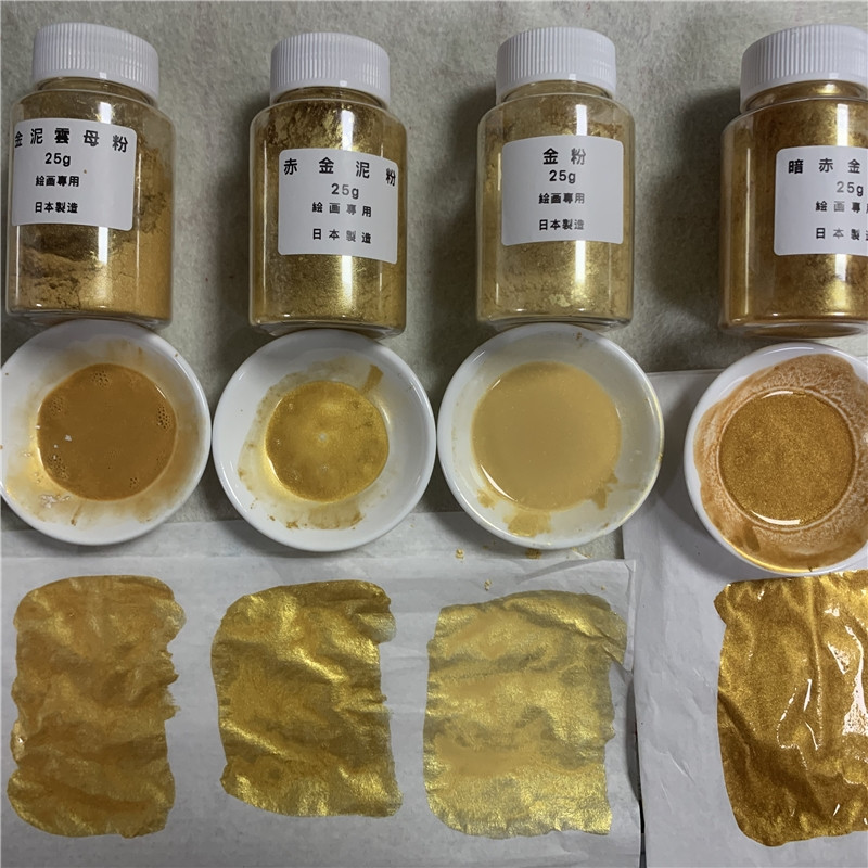 日本进口赤金泥粉佛像勾线描边