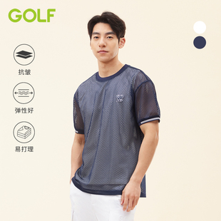 情侣款 GOLF t恤男女潮流两件套T恤衫 短袖 休闲宽松上衣 高尔夫夏季