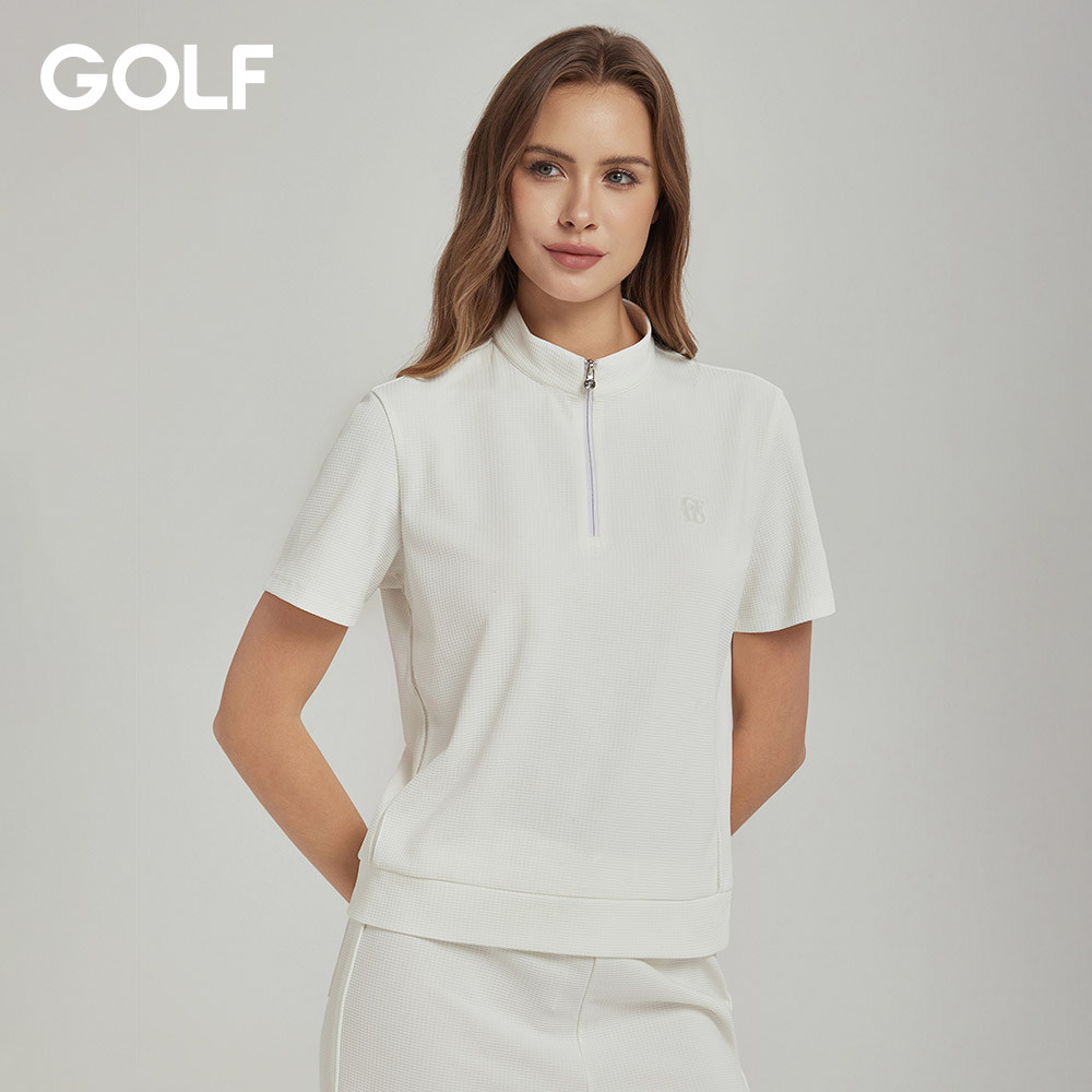 GOLF高尔夫2026年新款短袖T恤女立领半拉链夏季透气百搭运动上衣