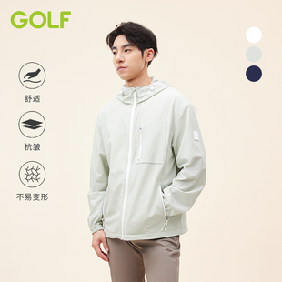 潮流连帽休闲运动夹克男 GOLF 高尔夫春季 夹克外套男薄款 舒适时尚