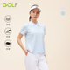 高尔夫polo衫 女t恤短袖 夏季 GOLF 凉感透气运动时尚 翻领印花T恤女