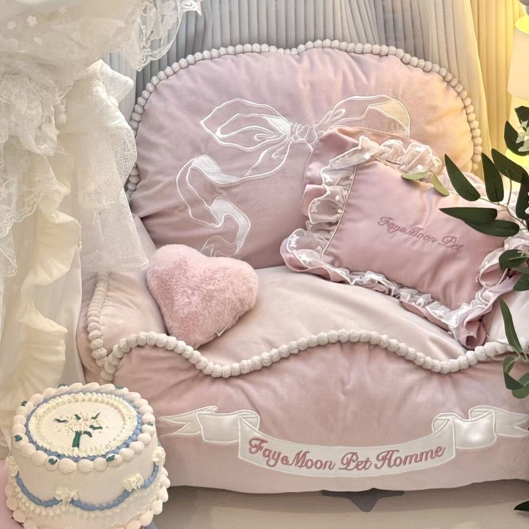 FayeMoon翡月奈亚窝 网红小红书同款韩版可拆洗秋冬公主狗窝猫窝