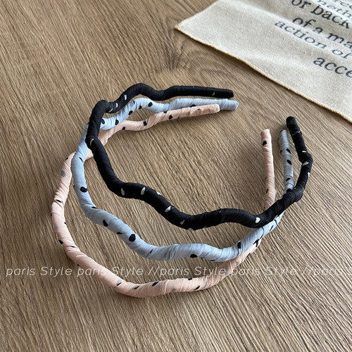 日常通勤细边款发箍韩国波点简约