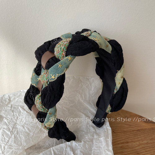 牛仔星星麻花发箍女款2025新款