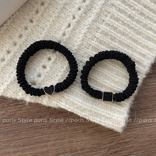 简约方块晕染小肠发圈头绳扎头发