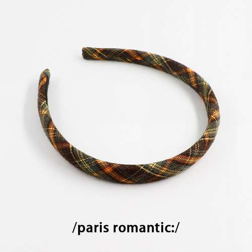 复古格纹发箍布艺日韩气质发卡