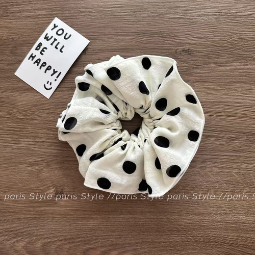 小物扎头波点双层大肠发圈少女