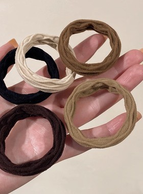 网红高弹力无接缝头绳女基础简约耐用皮筋高马尾丸子头发圈扎头发