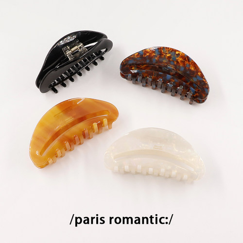 气质月牙镂空醋酸抓夹盘发夹