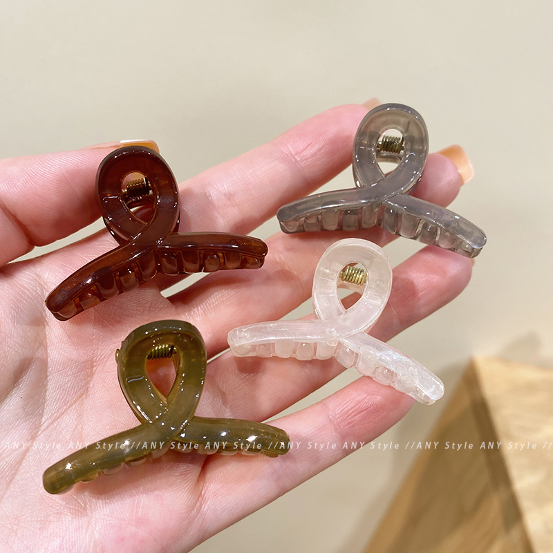 公主头发夹半透明小抓夹简约侧边