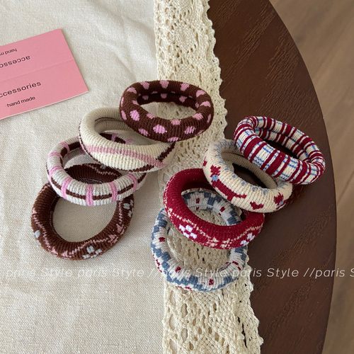 韩国针织新年圣诞发圈头绳高弹力