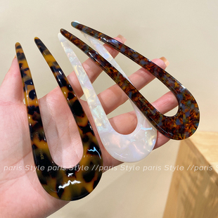 盘发神器发钗女丸子头固定发簪简约u型发夹发卡发插头饰秋冬新款