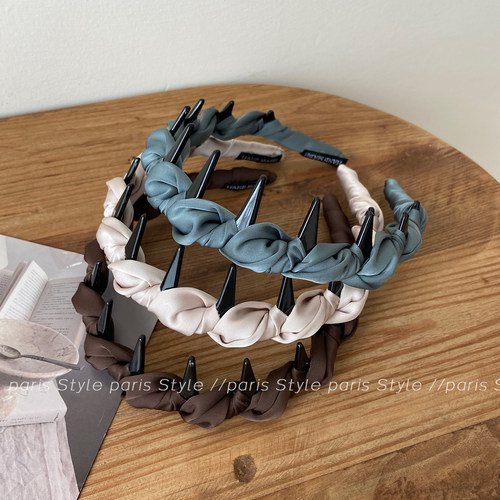 设计师款高颅顶麻花发箍女防滑