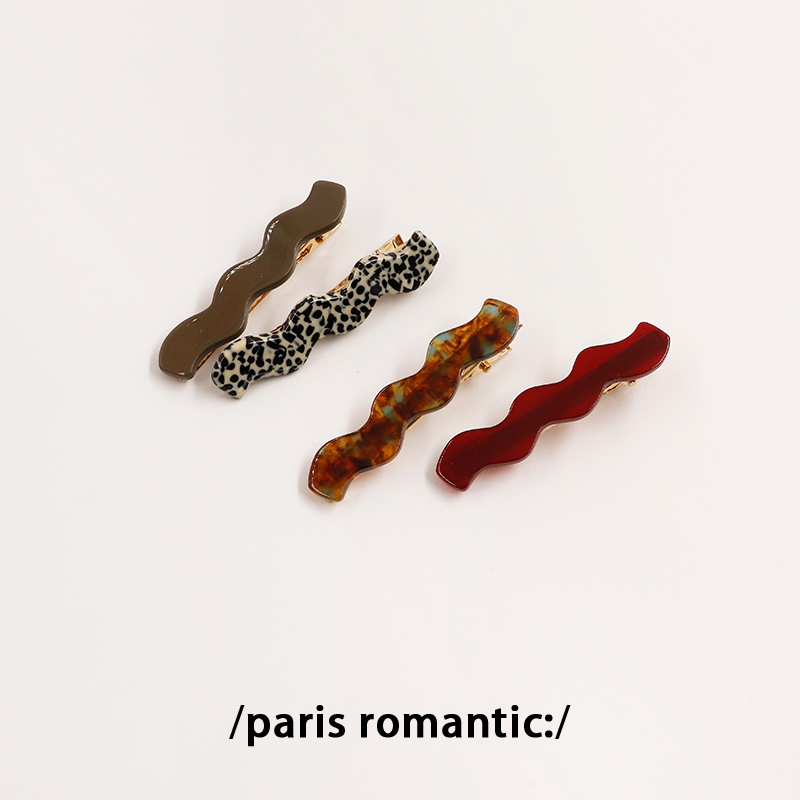 一对装日韩发夹简约设计醋酸波浪