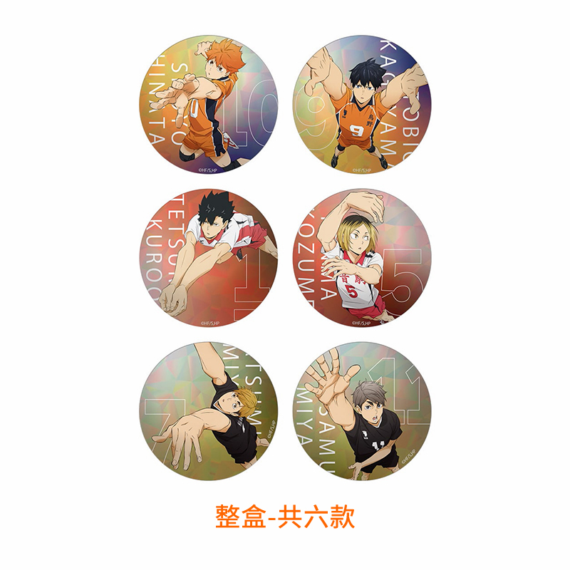 【日谷】次元汇日谷 排球少年TOHO 集换式闪徽章盲盒 6pcs