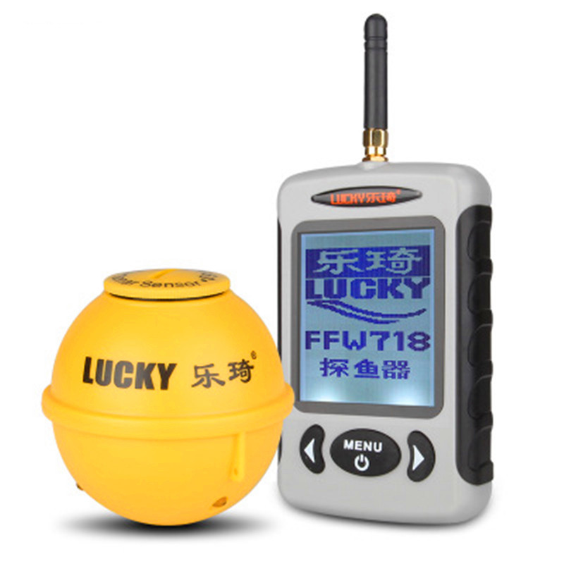 乐琦声纳无线探鱼器可视高清鱼群探测器垂钓声呐钓鱼器找鱼器中文