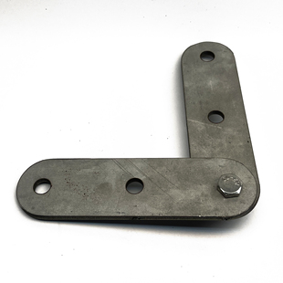 不锈钢304一字扁钢三孔连接片角码焊接片加厚转接加固件m10孔