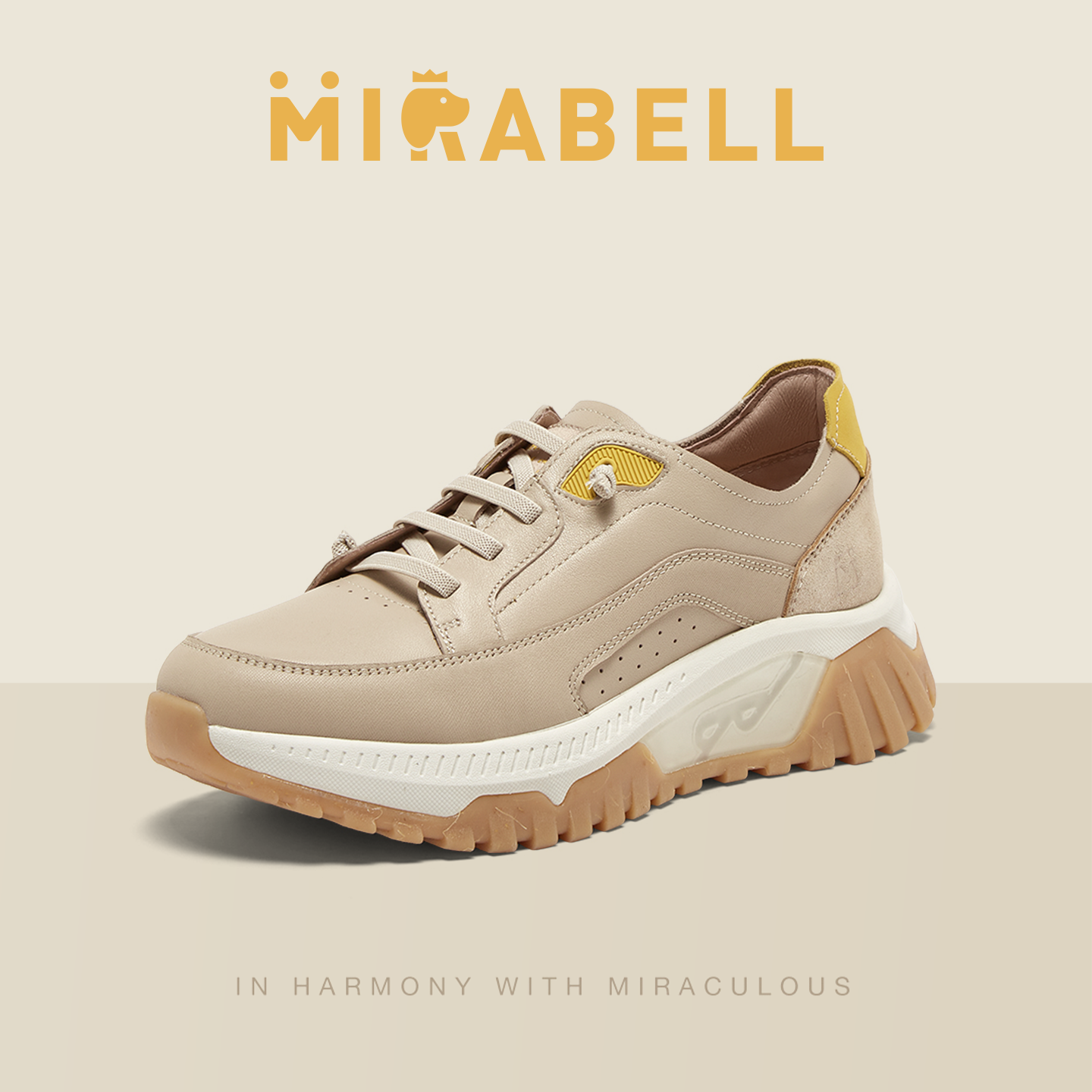 Mirabell/美丽宝2025春新款防滑女运动休闲鞋A3K01AM5