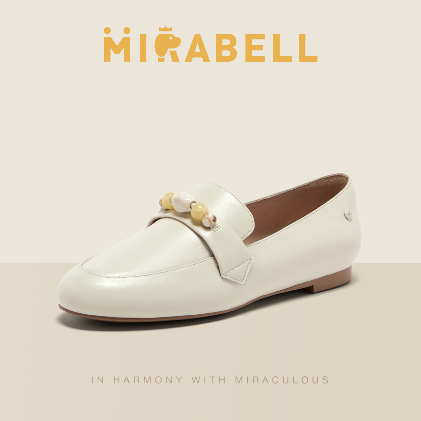 小雅Mirabell/美丽宝2025秋季商场同款简约通勤优雅女乐福鞋皮鞋