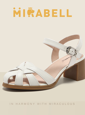 Mirabell2026夏季新款商场同款罗马高跟女皮厚底凉鞋U3N15BH6
